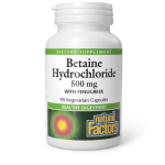 Natural Factors Betaine HCL with Fenugreek 500 mg 90 Capsules Price In Pakistan