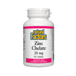 Natural Factors - Zinc Chelate, 25 mg, 90 Tablets Price In Pakistan